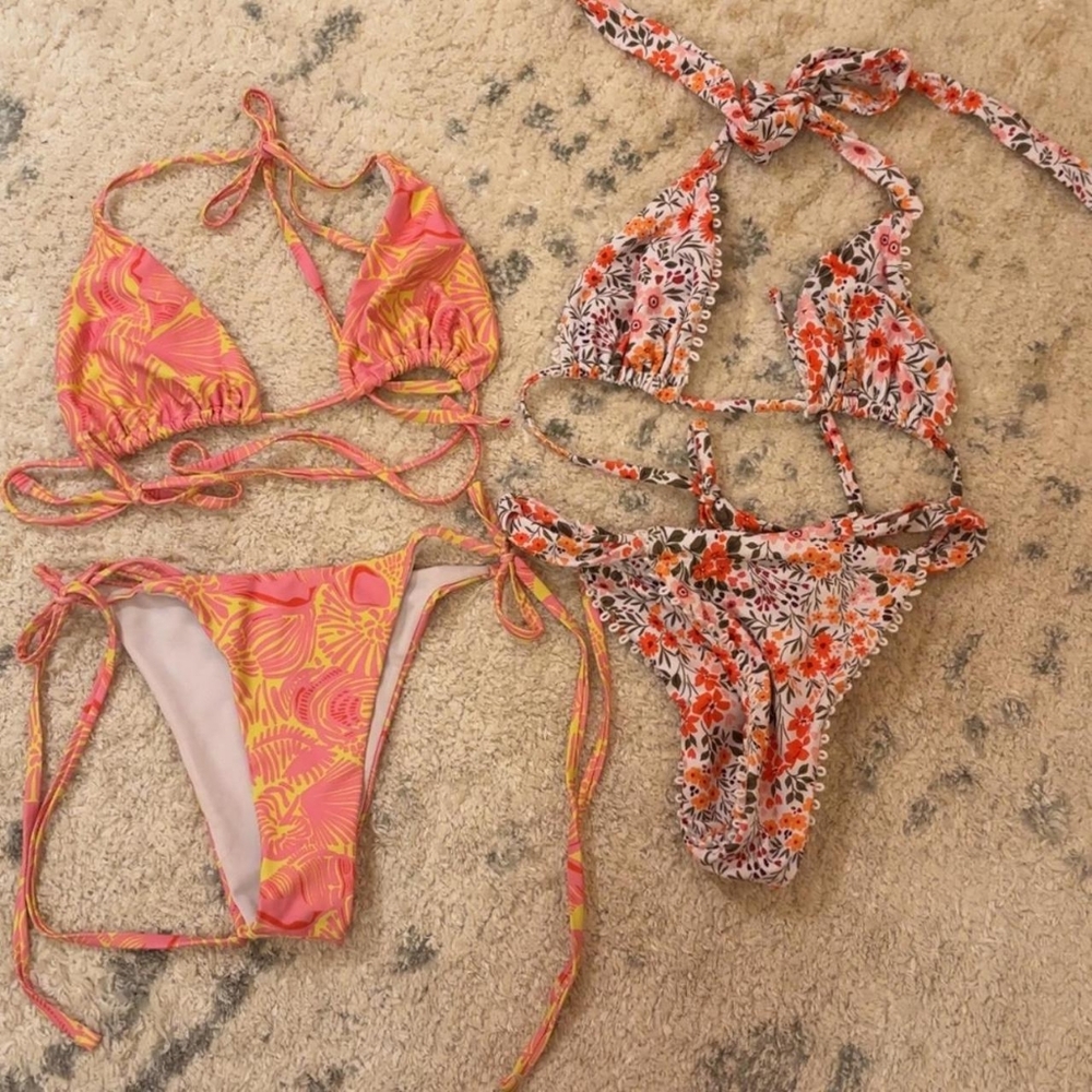 Colorful Floral and Abstract Bikini Set